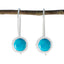 Turquoise-Mexican-Addison-Solitaire-Dangle-multicolor-925-Sterling-Silver-Earring