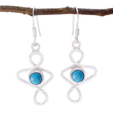 Turquoise-Italian-Ellie-Solitaire-Dangle-Blue-Sterling-Silver-Earring
