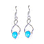 Turquoise-Mexican-Emily-Solitaire-Dangle-Blue-92.5-Silver-Earring