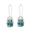 Turquoise-African-Jiwoo-Solitaire-Dangle-multicolor-Sterling-Silver-Earring