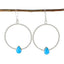 Turquoise-Australian-Wen-Solitaire-Dangle-multicolor-Silver-Earring