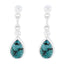 Turquoise-African-Giulia-Solitaire-Stud-Blue-925-Silver-Earring