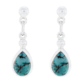 Turquoise-African-Giulia-Solitaire-Stud-Blue-925-Silver-Earring