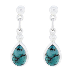 Turquoise-African-Giulia-Solitaire-Stud-Blue-925-Silver-Earring