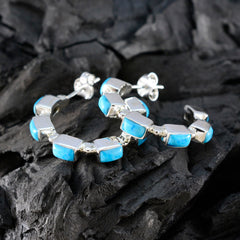Turquoise-Korean-Autumn-multiple-Stud-Blue-92.5-Silver-Earring