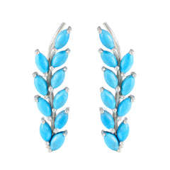 Turquoise-Mexican-Maya-multiple-Stud-Blue-Silver-Earring