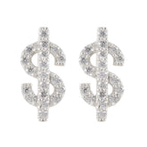 Cubic-Zirconia-Japanese-Luisa-multiple-Stud-White-925-Silver-Earring