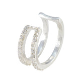 Cubic-Zirconia-French-Patricia-multiple-Stud-White-Silver-Earring