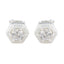Cubic-Zirconia-Egyptian-Cecilia-Solitaire-Stud-White-Sterling-Silver-Earring