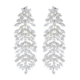 Cubic-Zirconia-Indian-Araya-multiple-Stud-White-925-Sterling-Silver-Earring