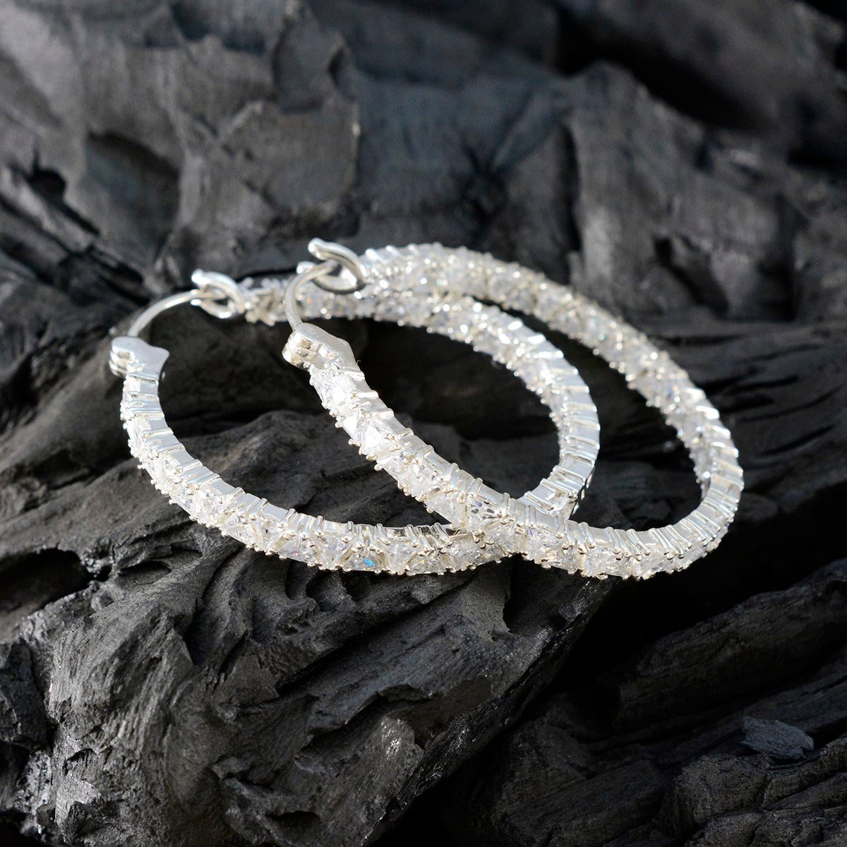 Cubic-Zirconia-Indian-Ayesha-multiple-Dangle-White-Silver-Earring