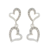 Cubic-Zirconia-Latin-American-Carolina-multiple-Stud-White-925-Sterling-Silver-Earring