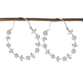 Cubic-Zirconia-Indian-Dewi-multiple-Dangle-White-925-Silver-Earring