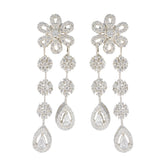 Cubic-Zirconia-Indian-Dewii-multiple-Stud-White-Silver-Earring
