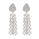 Cubic-Zirconia-Indian-Araya-multiple-Stud-White-Sterling-Silver-Earring