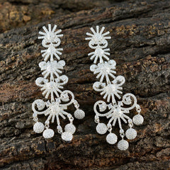 Cubic-Zirconia-Indian-Deewi-multiple-Stud-White-Silver-Earring