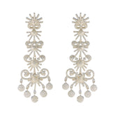 Cubic-Zirconia-Indian-Deewi-multiple-Stud-White-Silver-Earring