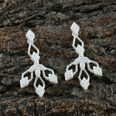 Cubic-Zirconia-Indian-Kristine-multiple-Stud-White-Silver-Earring