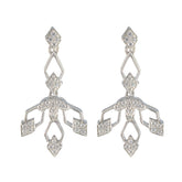 Cubic-Zirconia-Indian-Kristine-multiple-Stud-White-Silver-Earring
