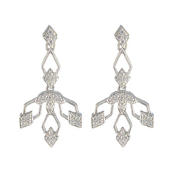 Cubic-Zirconia-Indian-Kristine-multiple-Stud-White-Silver-Earring