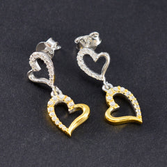 Cubic-Zirconia-French-Cecilia-multiple-Stud-White-Silver-Earring