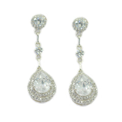 Cubic-Zirconia-Indian-Riya-multiple-Stud-White-925-Silver-Earring