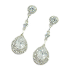 Cubic-Zirconia-Indian-Riya-multiple-Stud-White-925-Silver-Earring