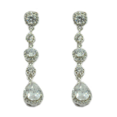 Zirkonia-Indische-Siti-Mehrfach-Ohrstecker-Weiß-92,5-Silber-Ohrring