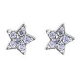 Cubic-Zirconia-Japanese-Hazel-multiple-Stud-White-Silver-Earring