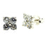 Cubic-Zirconia-Mexican-Isabel-multiple-Stud-White-Sterling-Silver-Earring