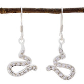 Cubic-Zirconia-Spanish-Isabelle-multiple-Dangle-White-925-Sterling-Silver-Earring