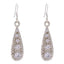 Cubic-Zirconia-French-Ivy-multiple-Dangle-White-Sterling-Silver-Earring