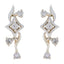 Cubic-Zirconia-African-Julia-multiple-Stud-White-925-Silver-Earring