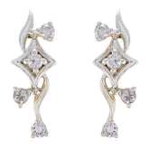 Cubic-Zirconia-African-Julia-multiple-Stud-White-925-Silver-Earring