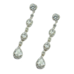 Cubic-Zirconia-Indian-Putri-multiple-Stud-White-925-Silver-Earring