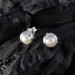 Pearl-Russian-Eva-Solitaire-Stud-White-925-Sterling-Silver-Earring