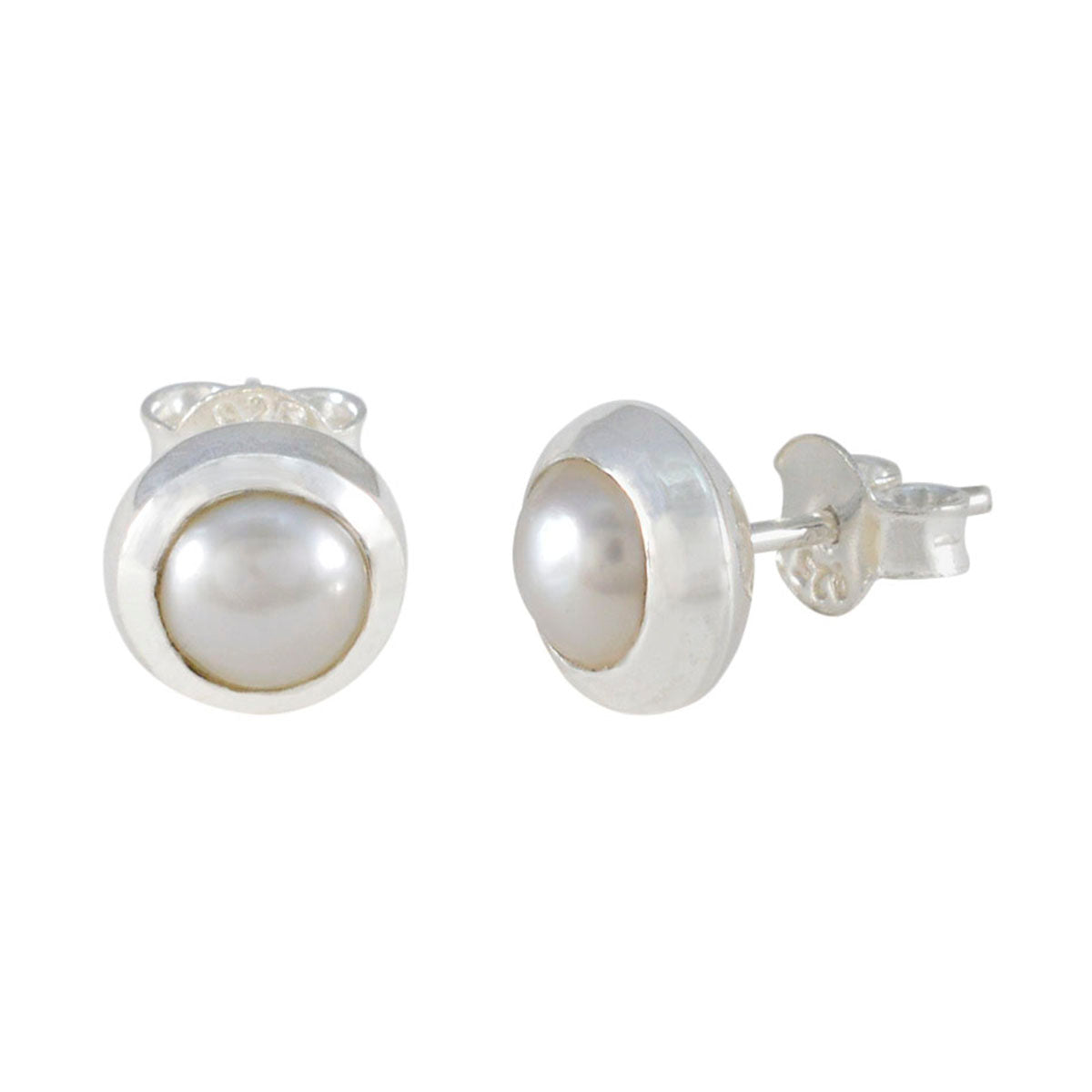 Pearl-Russian-Eva-Solitaire-Stud-White-925-Sterling-Silver-Earring