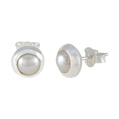 Pearl-Russian-Eva-Solitaire-Stud-White-925-Sterling-Silver-Earring