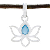 Aqua Chalcedony Delicate Italian Silver Solitaire Aqua Pendant