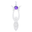 Amethyst Whisper-thin German Sterling Silver Solitaire Purple Pendant