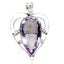 Amethyst Versatile Russian 92.5 Silver Solitaire Purple Pendant