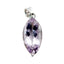 Amethyst Featherlight Italian 925 Silver Solitaire Purple Pendant