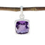 Amethyst Dainty German Sterling Silver Solitaire Purple Pendant