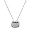 Amethyst Classic French 92.5 Silver Solitaire Purple Pendant
