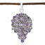 Amethyst Statement American Sterling Silver multiple Purple Pendant