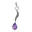 Amethyst Featherlight Italian 92.5 Silver Solitaire Purple Pendant