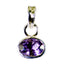Amethyst Minimalist Korean 925 Silver Solitaire Purple Pendant