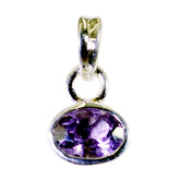 Amethyst Minimalist Korean 925 Silver Solitaire Purple Pendant