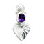Amethyst Whisper-thin Spanish 92.5 Silver Solitaire Purple Pendant