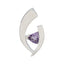 Amethyst Featherlight Spanish 92.5 Silver Solitaire Purple Pendant